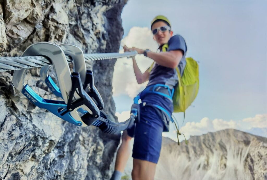 Seefeld Klettersteig im Karwendel - oberhalb der Rosshütte auf die Seefelder Spitze klettern