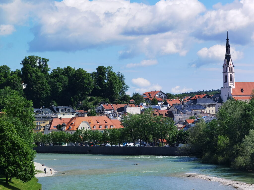 Der Isar Radweg in Bad Tölz